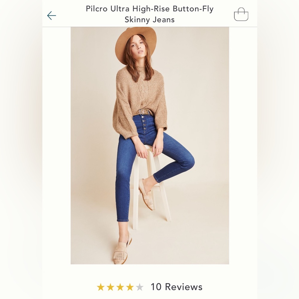 High-rise skinny jeans from Anthropology